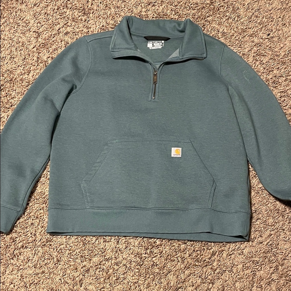 Carhartt women’s  Teal Zip-Up Sweater